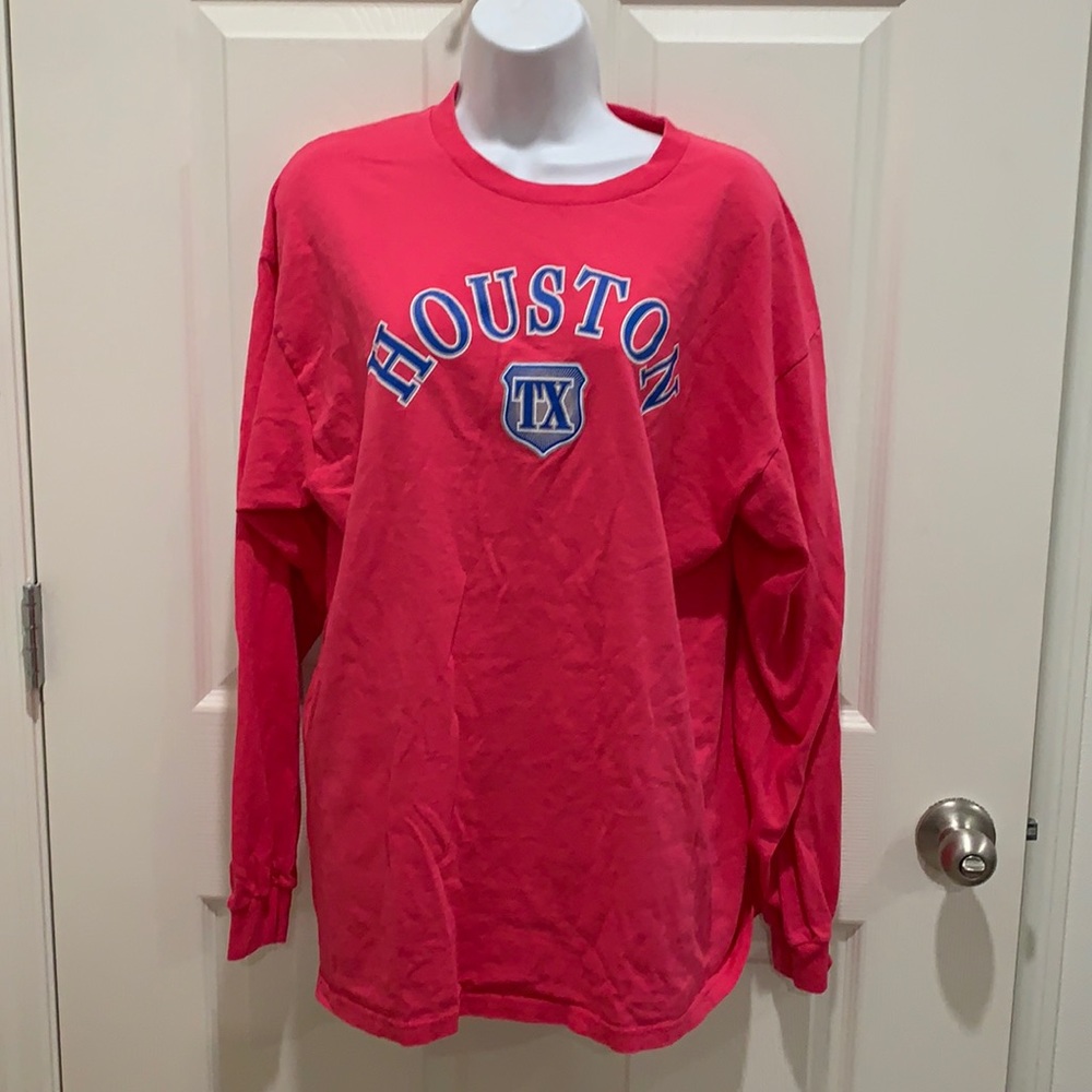 Delta Pro Weight Houston, TX Pink Long Sleeve Tee XL